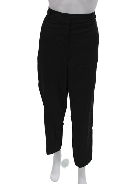 Lafayette 148 New York Womens Dress Pants Black Wool Solid Size 10