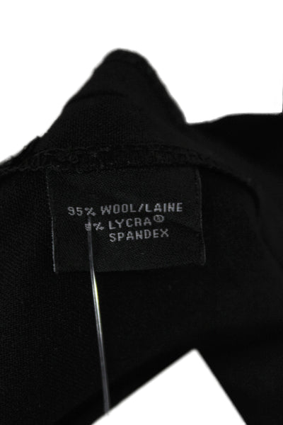 Lafayette 148 New York Womens Dress Pants Black Wool Solid Size 10