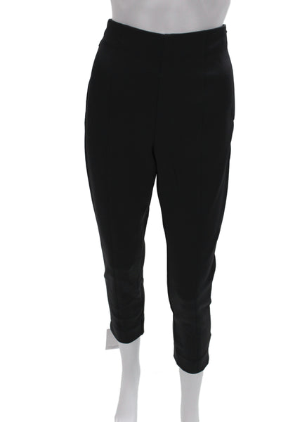 M.M. Lafleur Womens Ankle Black Pants Zip Nylon Classic Size 8