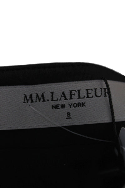 M.M. Lafleur Womens Ankle Black Pants Zip Nylon Classic Size 8