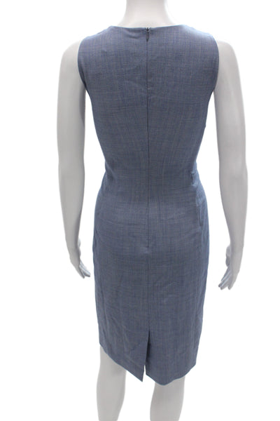 M.M. Lafleur Women Sheath Dress Blue Knee Length Sleeveless Size 6
