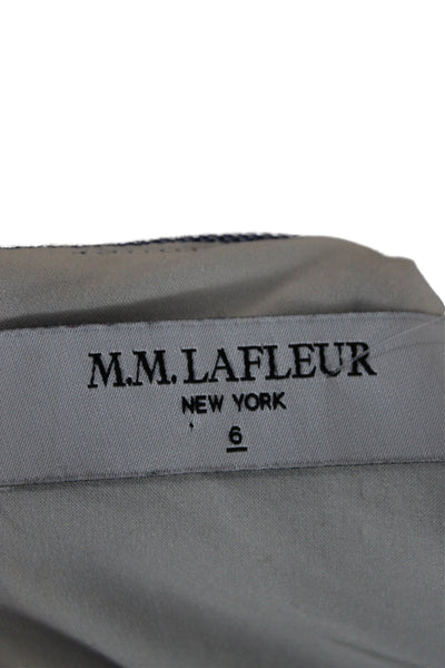 M.M. Lafleur Women Sheath Dress Blue Knee Length Sleeveless Size 6