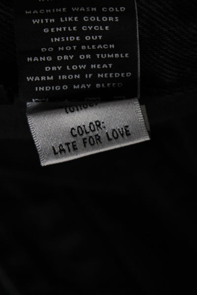 Grlfrnd Womens Cut-Off Black Cotton Shorts Size 28