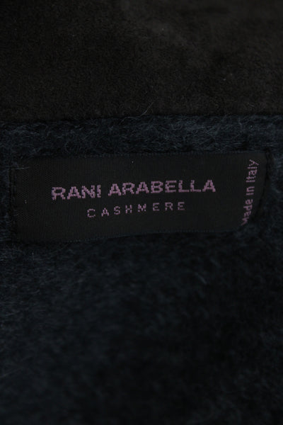 Rani Arabella Unisex Adult Cashmere Throw Blanket Grey Chocolate Brown 52"X40"