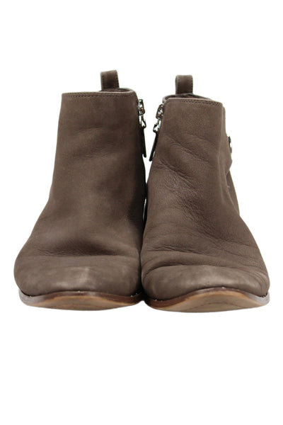 STEVEN BY STEVE MADDEN Womens Leather Studded Detail Boots Shoes Brown Size 7.5