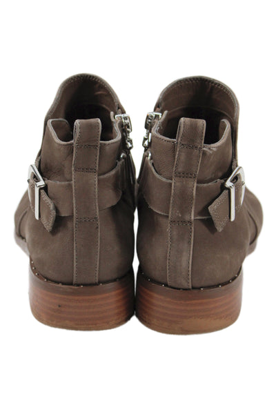 STEVEN BY STEVE MADDEN Womens Leather Studded Detail Boots Shoes Brown Size 7.5