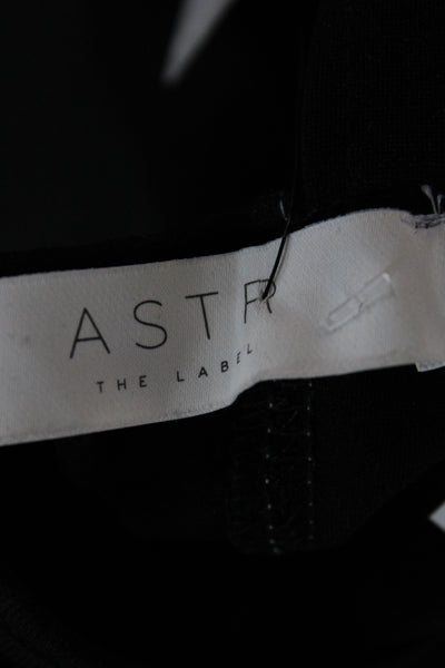 ASTR Womens Bodycon Mini Dress Black Sweetheart Sleeveless Zip Size M