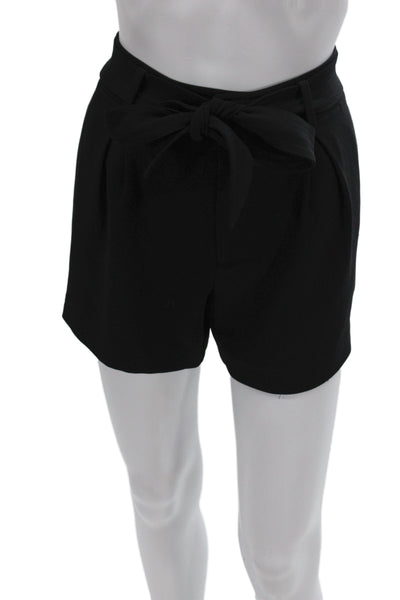 Joie Women Paperbag Shorts Black Button 97% Polyester Size 6