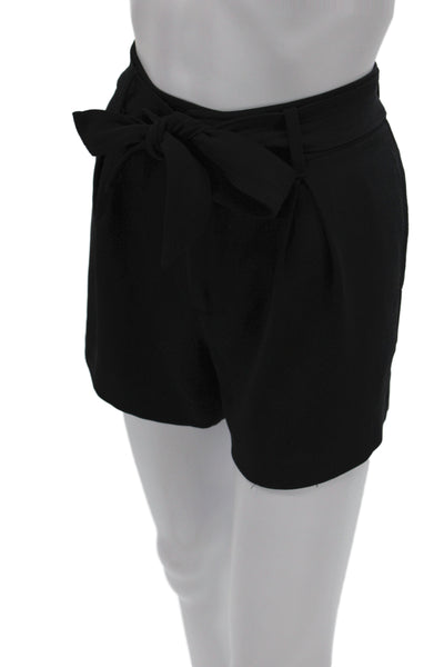 Joie Women Paperbag Shorts Black Button 97% Polyester Size 6