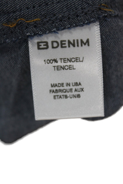 EB Denim Women Camisole Halter Blue 100% Tencel Sleeveless Size S