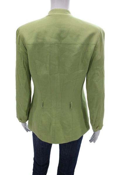 YL By Yair Women Military Jacket Green Button Long Sleeve Size 2