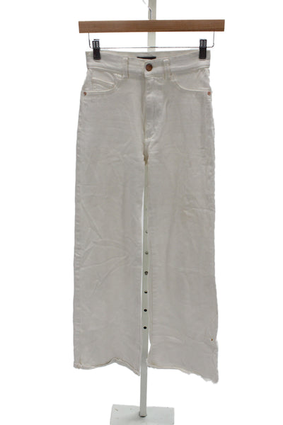 DL1961 Women High Rise Wide-Leg Jeans White Size 23