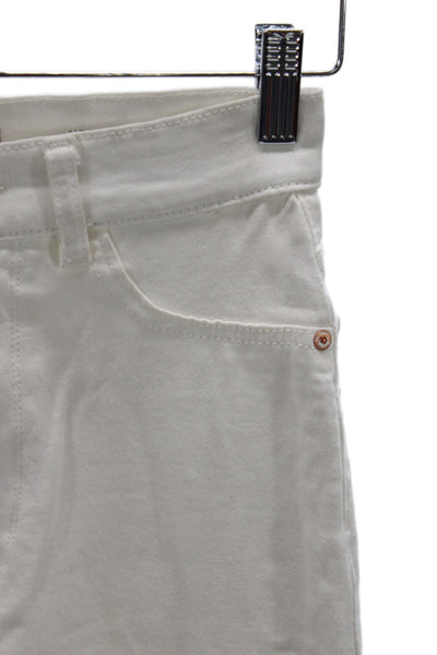 DL1961 Women High Rise Wide-Leg Jeans White Size 23