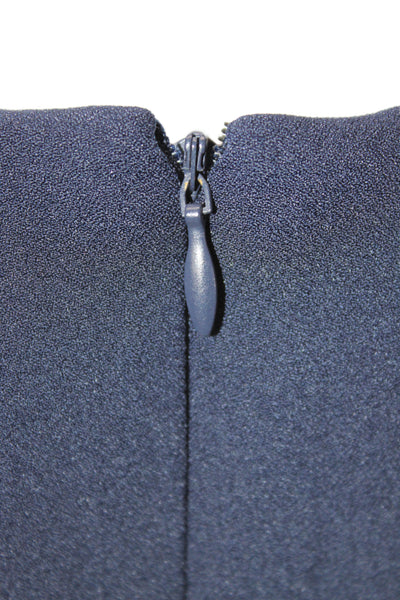Badgley Mischka Women Maxi Dress Black 3/4 Sleeve Round Neck Zip Size 10