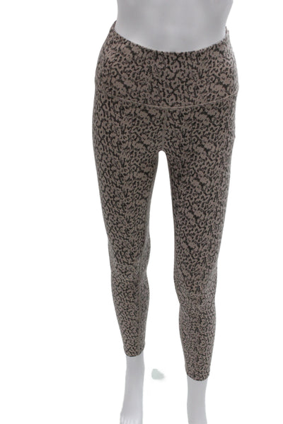 Varley Women Ankle Leggings Animal Print Beige Size S
