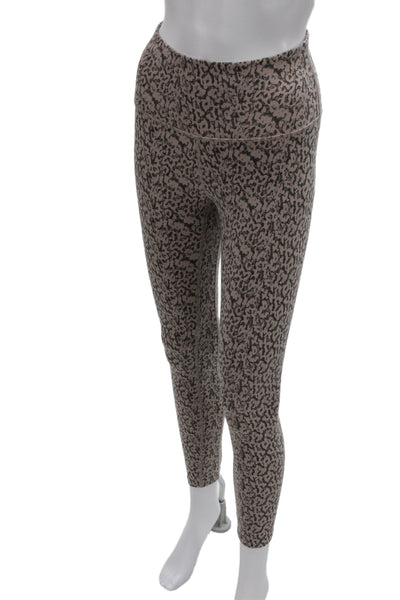 Varley Women Ankle Leggings Animal Print Beige Size S