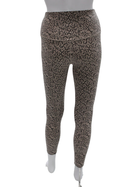 Varley Women Ankle Leggings Animal Print Beige Size S