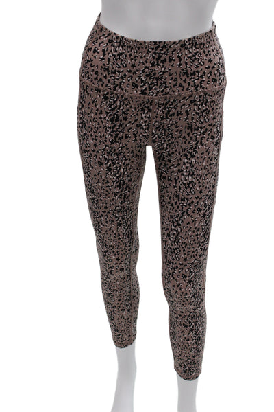 Varley Womens Ankle Animal Print Leggings Beige Size S