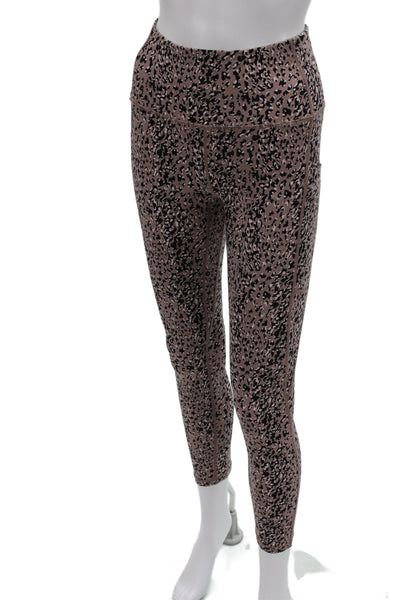 Varley Womens Ankle Animal Print Leggings Beige Size S