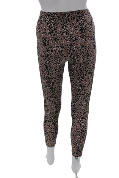 Varley Womens Ankle Animal Print Leggings Beige Size S