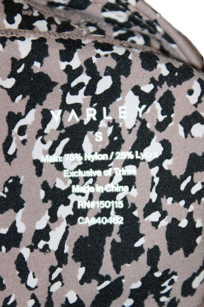 Varley Womens Ankle Animal Print Leggings Beige Size S
