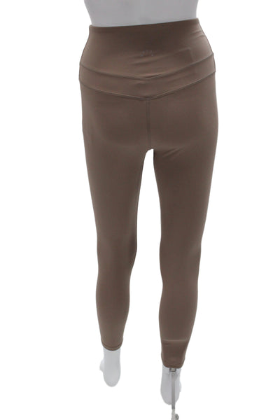 Varley Womens Ankle Leggings Brown Athleisure Size S