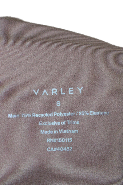 Varley Womens Ankle Leggings Brown Athleisure Size S