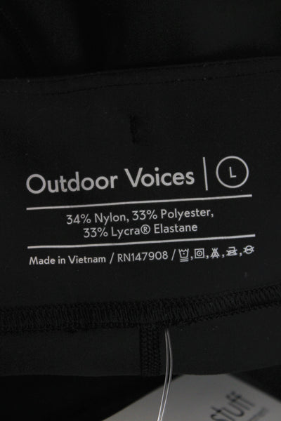 Outdoor Voices Women Ankle Leggings Black Athleisure Pull On Size L