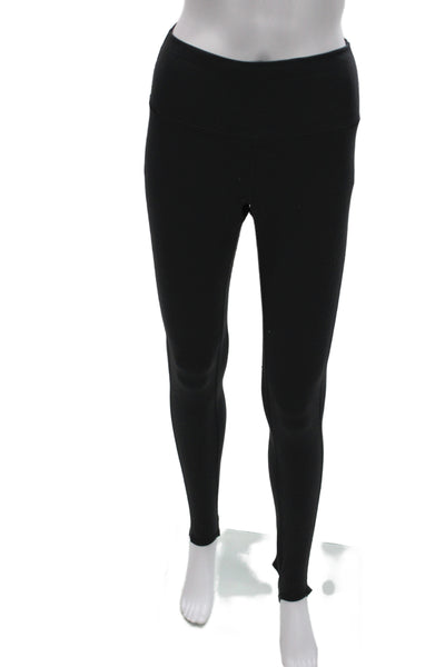 Alo Womens Ankle Leggings Black Spandex Athleisure Pull On Size M