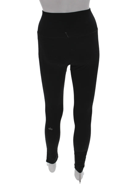 Alo Womens Ankle Leggings Black 95% Nylon Athleisure Size M