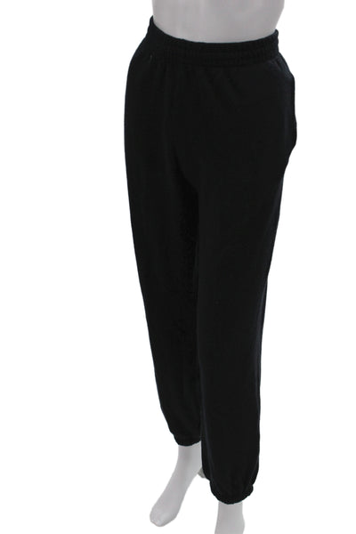 Naked Cashmere Women Jogger Pants Black 100% Recycled Cashmere Size M