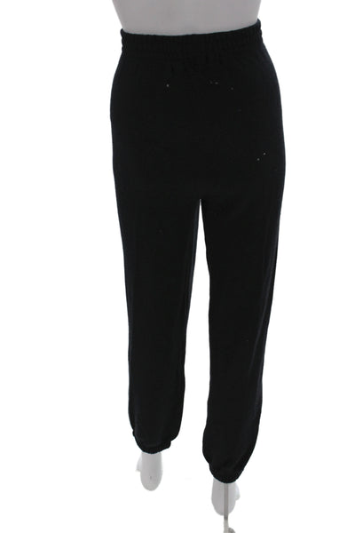 Naked Cashmere Women Jogger Pants Black 100% Recycled Cashmere Size M