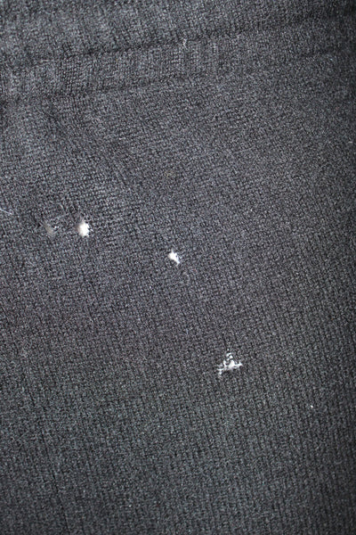Naked Cashmere Women Jogger Pants Black 100% Recycled Cashmere Size M