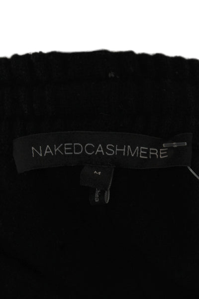 Naked Cashmere Women Jogger Pants Black 100% Recycled Cashmere Size M