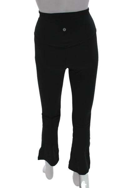 Lululemon Women Ankle Leggings Black Nylon Athleisure Size 8