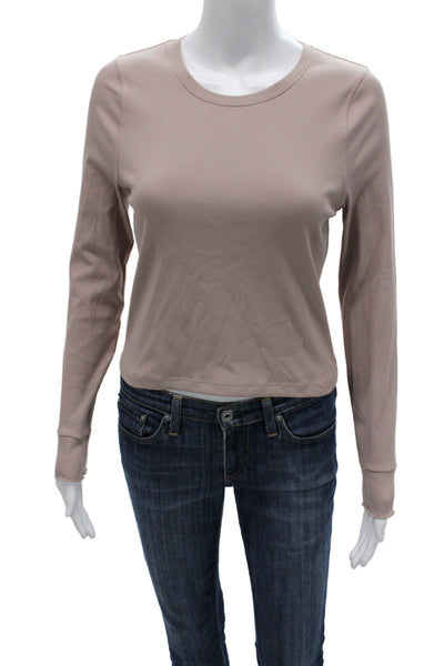 Outdoor Voices Womens Athleisure Pullover Crewneck Beige Longsleeve Top Size M