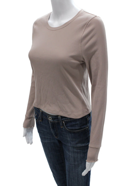 Outdoor Voices Womens Athleisure Pullover Crewneck Beige Longsleeve Top Size M