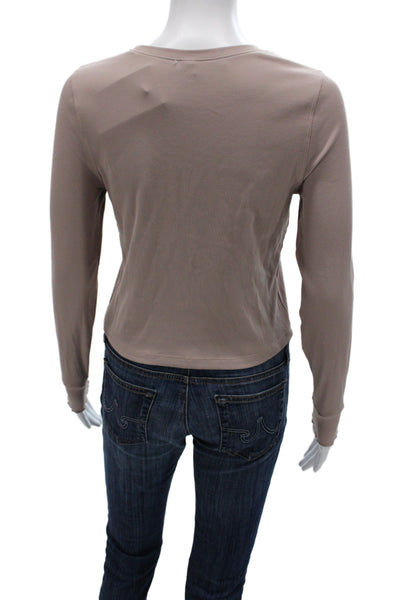 Outdoor Voices Womens Athleisure Pullover Crewneck Beige Longsleeve Top Size M