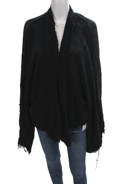Free People Womens Black V-Neck Long Sleeve Cardigan Boho Size XS