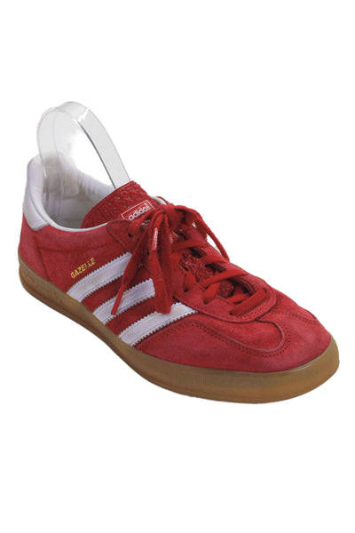 Adidas Womens Suede Gazelle Low Top Sneakers Red Size 6.5