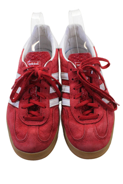 Adidas Womens Suede Gazelle Low Top Sneakers Red Size 6.5