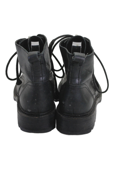 Rag & Bone Womens Leather Round Toe Combat Boots Black Size 37 7