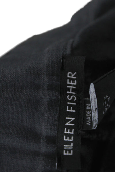 Eileen Fisher Womens Cargo Pants Gray Organic Linen Size S