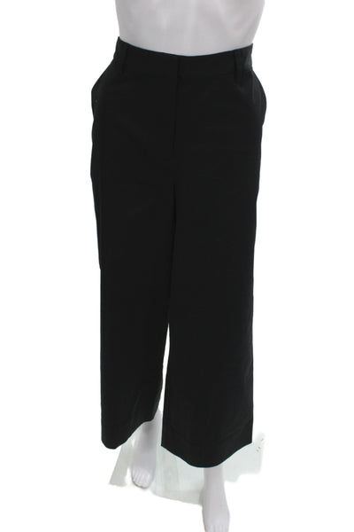Eileen Fisher Women Petite Cropped Pants Black Cotton Size S