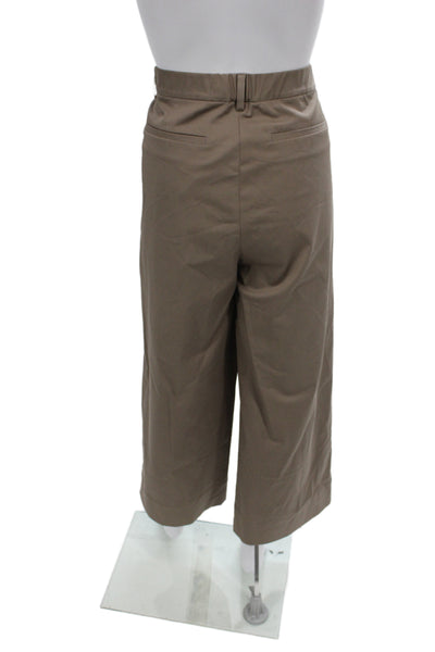 Eileen Fisher Womens Cropped Brown Cotton Pants Size S