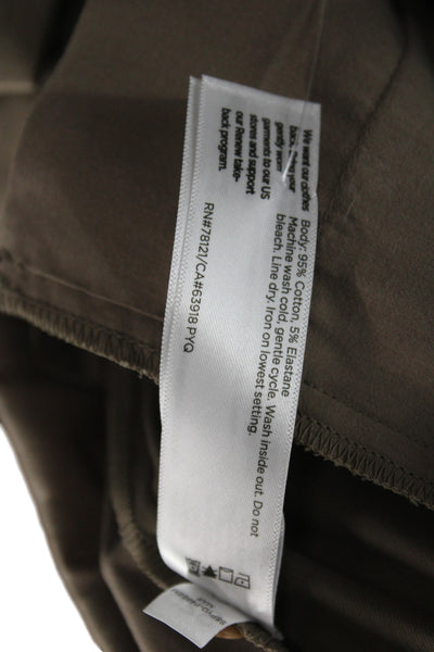 Eileen Fisher Womens Cropped Brown Cotton Pants Size S