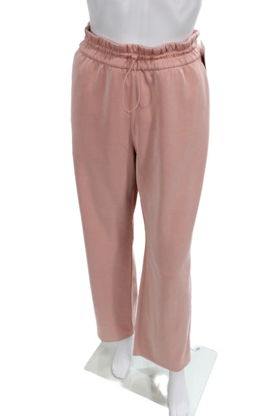 Lululemon Womens Pink Sweatpants Drawstring Recycled Polyester Size 10