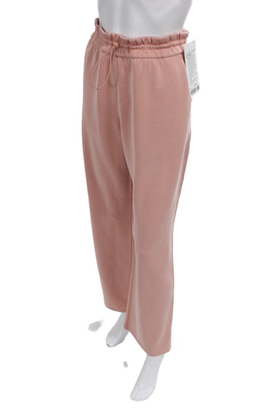 Lululemon Womens Pink Sweatpants Drawstring Recycled Polyester Size 10