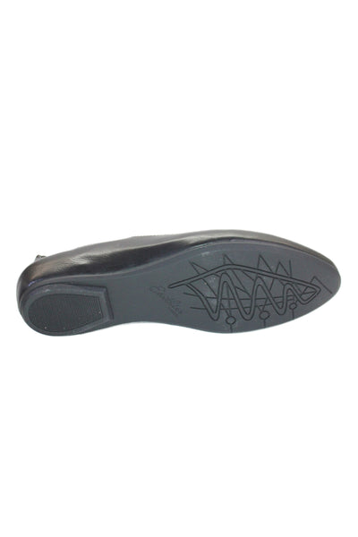 Earthies® Womens Leather Strappy Ballet Flats Black Size 10
