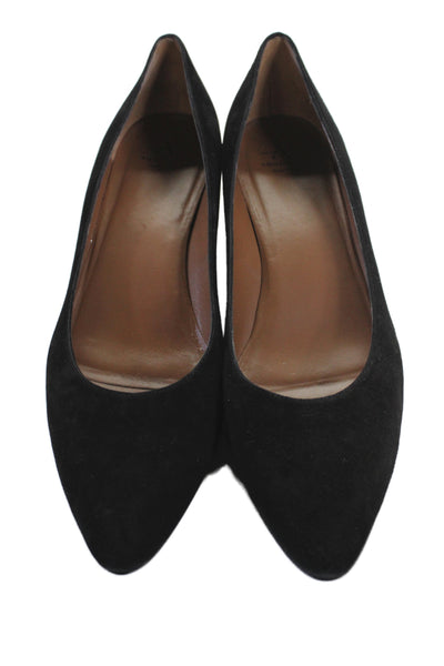 Aquatalia Womens Suede Pointed Toe Phoebe Pumps Black Size 11 Medium